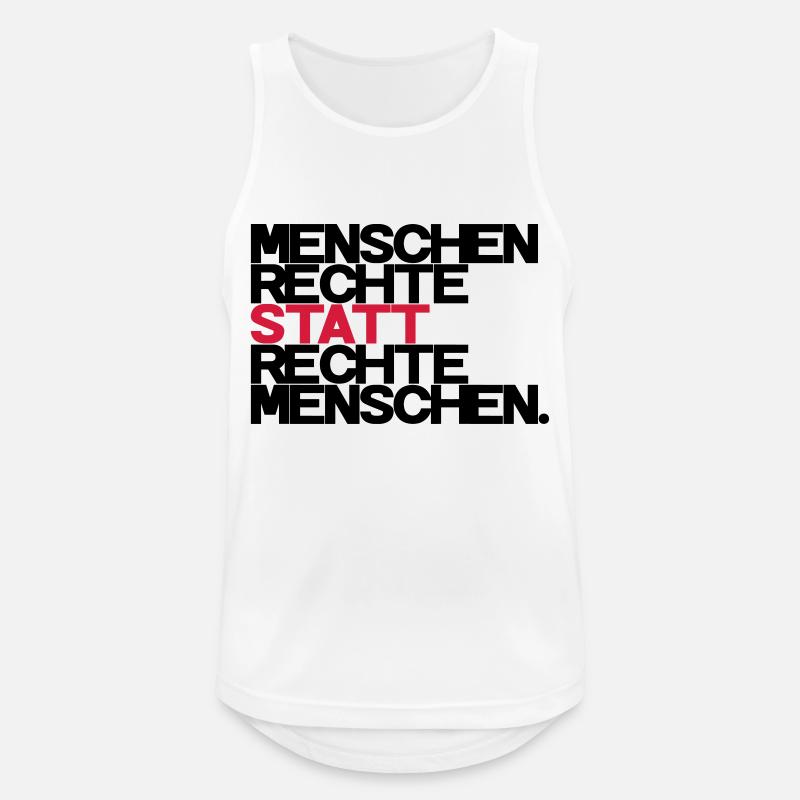 Menschenrechte - Männer Tank Top atmungsaktiv - Weiß