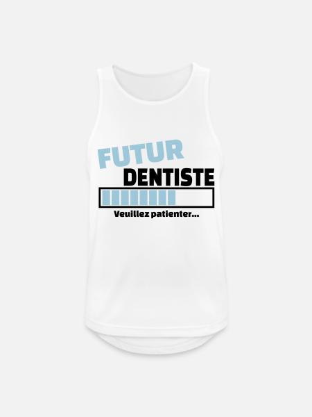 futur dentiste - Débardeur respirant Homme - blanc