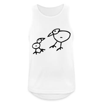 Vogel - Männer Tank Top atmungsaktiv - Weiß - Vorne - Nick (188cm)