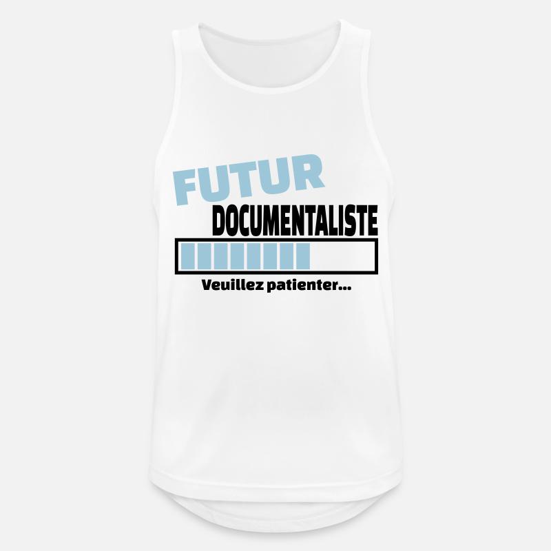 futur documentaliste - Débardeur respirant Homme - blanc