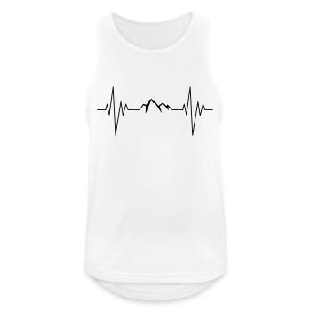 Mountains Pulse - Männer Tank Top atmungsaktiv - Weiß - Vorne - Nick (188cm)