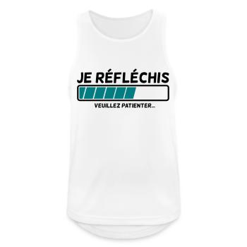 I'm thinking - Men's Breathable Tank Top - white - Front - Nick (188cm)