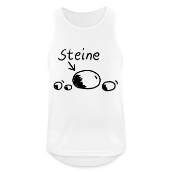 Steine - Stones - Männer Tank Top atmungsaktiv - Weiß - Vorne - Nick (188cm)