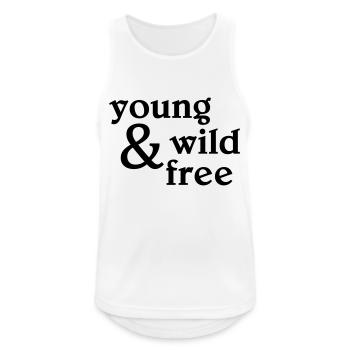 young, wild and free - Men's Breathable Tank Top - white - Front - Nick (188cm)