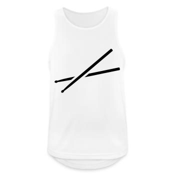 Drums - Men's Breathable Tank Top - white - Front - Nick (188cm)
