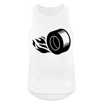 tire - Men's Breathable Tank Top - white - Front - Nick (188cm)