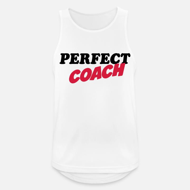 Perfect coach - Männer Tank Top atmungsaktiv - Weiß