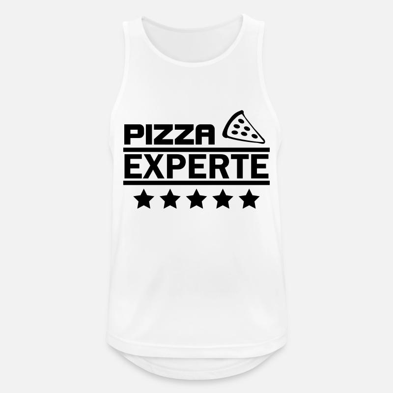 pizza experte - Männer Tank Top atmungsaktiv - Weiß