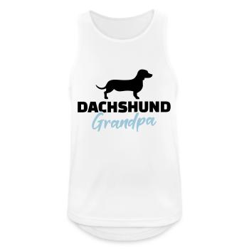 Dackel - Männer Tank Top atmungsaktiv - Weiß - Vorne - Nick (188cm)