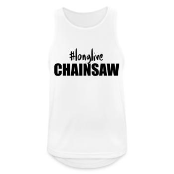 longlive CHAINSAW - Männer Tank Top atmungsaktiv - Weiß - Vorne - Nick (188cm)