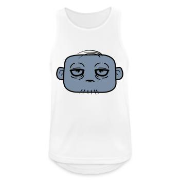 Dunkle Augenringe Gesicht - Männer Tank Top atmungsaktiv - Weiß - Vorne - Nick (188cm)