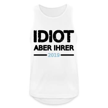 Idiot Pärchen 2019 Mann Design Motiv Grunge Vector - Männer Tank Top atmungsaktiv - Weiß - Vorne - Nick (188cm)