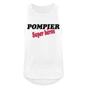 POMPIER super héros - Débardeur respirant Homme - blanc - Devant - Nick (188cm)