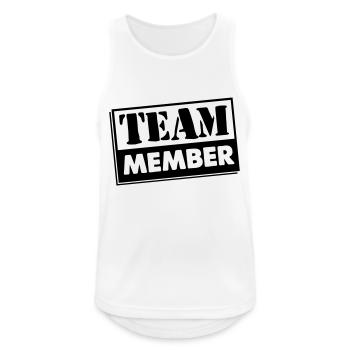 Team Member 01 - Men's Breathable Tank Top - white - Front - Nick (188cm)