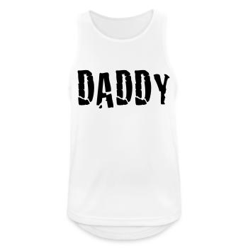 daddy - Männer Tank Top atmungsaktiv - Weiß - Vorne - Nick (188cm)