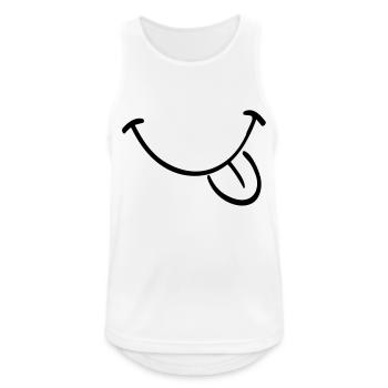 mund zunge - Männer Tank Top atmungsaktiv - Weiß - Vorne - Nick (188cm)