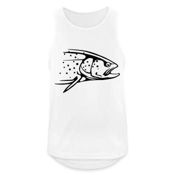 Forelle - Männer Tank Top atmungsaktiv - Weiß - Vorne - Nick (188cm)