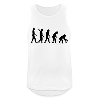 Evolution backwards - Men's Breathable Tank Top - white - Front - Nick (188cm)