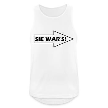 Sie war's! - Männer Tank Top atmungsaktiv - Weiß - Vorne - Nick (188cm)