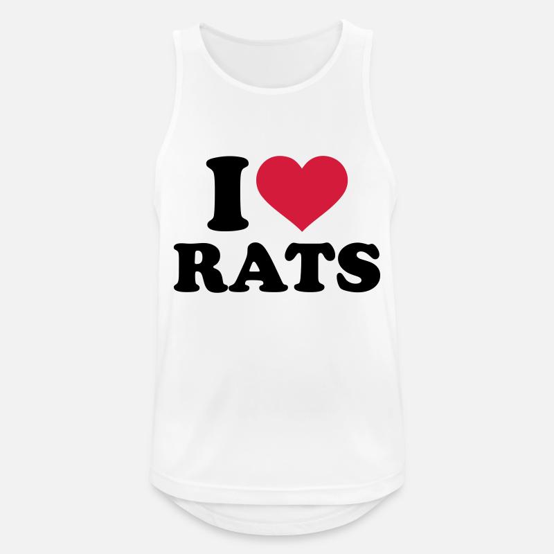 Ratte - Männer Tank Top atmungsaktiv - Weiß