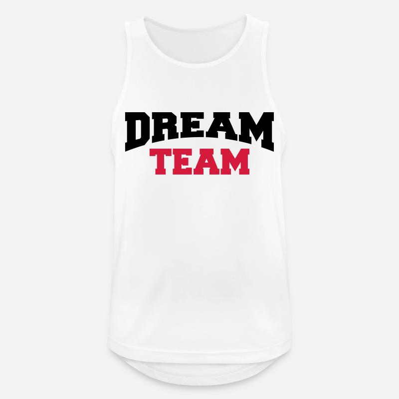 Dream Team - Männer Tank Top atmungsaktiv - Weiß