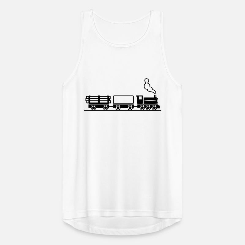 dampflok chemin de fer train de marchandises de jo Débardeur respirant Homme