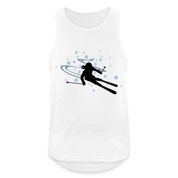 Skifahrerin Schnee - Männer Tank Top atmungsaktiv - Weiß - Vorne - Nick (188cm)