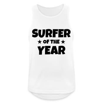 Surfen / Surfer / Surf / Surfing / Strand - Männer Tank Top atmungsaktiv - Weiß - Vorne - Nick (188cm)