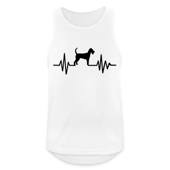 Irish Terrier - Männer Tank Top atmungsaktiv - Weiß - Vorne - Nick (188cm)