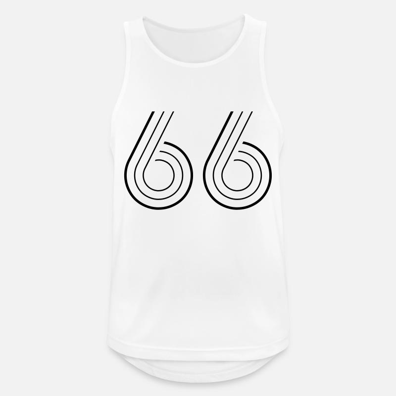 66 - Männer Tank Top atmungsaktiv - Weiß