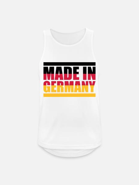 Made in Germany - Männer Tank Top atmungsaktiv - Weiß