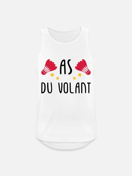 Badminton : As du volant ! - Débardeur respirant Homme - blanc