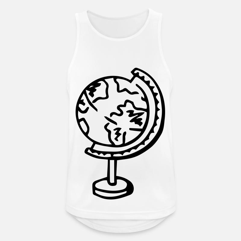 Globe Globe Gift Idea - Men's Breathable Tank Top - white