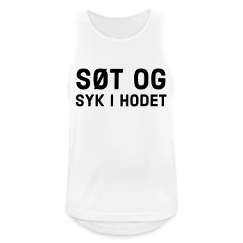 Süß und krank im Kopf - Männer Tank Top atmungsaktiv - Weiß - Vorne - Nick (188cm)