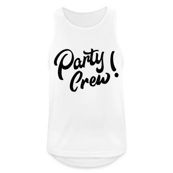 party crew - Männer Tank Top atmungsaktiv - Weiß - Vorne - Nick (188cm)