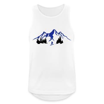 Snowboarding 2 - Männer Tank Top atmungsaktiv - Weiß - Vorne - Nick (188cm)