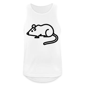 Black Mouse Outline Icon – Perfect for Animal Love - Männer Tank Top atmungsaktiv - Weiß - Vorne - Nick (188cm)