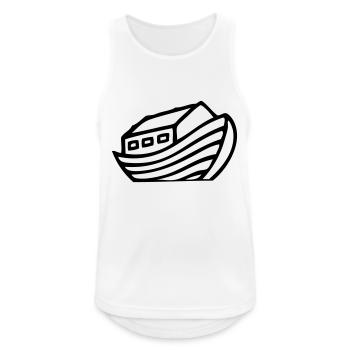 arche1color - Männer Tank Top atmungsaktiv - Weiß - Vorne - Nick (188cm)