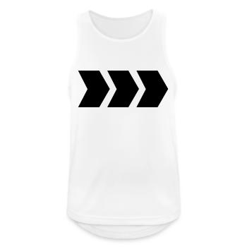 pfeil - Männer Tank Top atmungsaktiv - Weiß - Vorne - Nick (188cm)