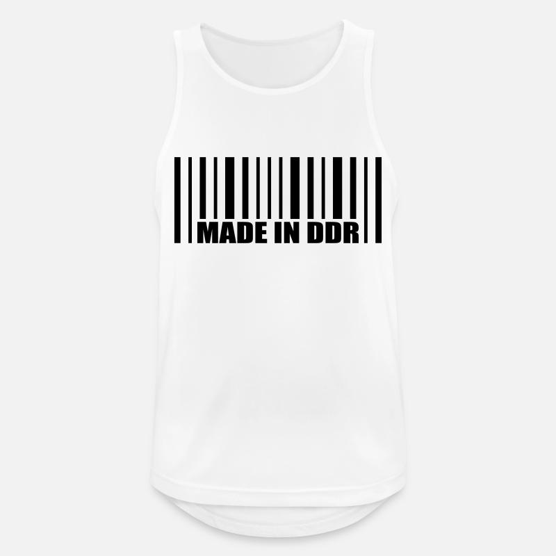 Barcode made in ddr - Männer Tank Top atmungsaktiv - Weiß