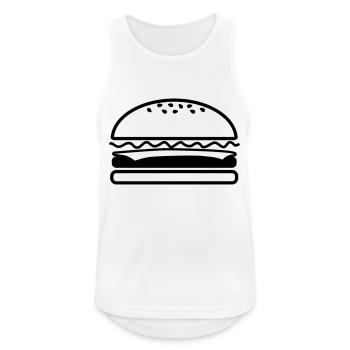 Buger - Männer Tank Top atmungsaktiv - Weiß - Vorne - Nick (188cm)