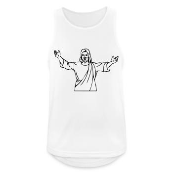 Jésus - Débardeur respirant Homme - blanc - Devant - Nick (188cm)