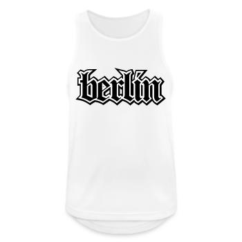 Berlin lettrage Oldschool pour cadeau de Berlin - Débardeur respirant Homme - blanc - Devant - Nick (188cm)