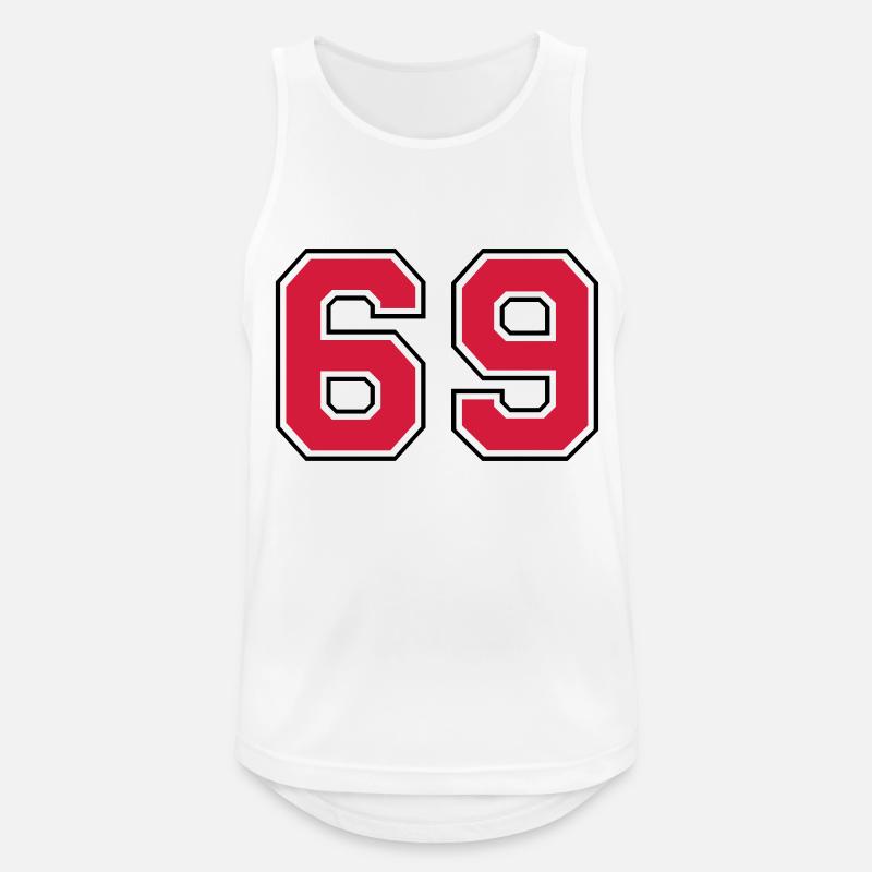 69__f2 - Männer Tank Top atmungsaktiv - Weiß