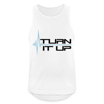 heart rate heartbeat turn it up bar strokes - Men's Breathable Tank Top - white - Front - Nick (188cm)