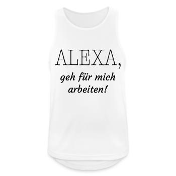 Arbeiten - Männer Tank Top atmungsaktiv - Weiß - Vorne - Nick (188cm)