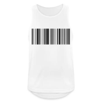 Barcode Scannen EAN 1c - Männer Tank Top atmungsaktiv - Weiß - Vorne - Nick (188cm)