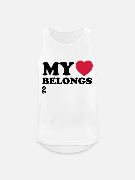 My heart belongs to - Men's Breathable Tank Top - white