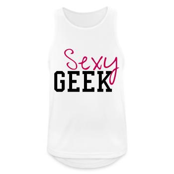 Sexy Geek - Débardeur respirant Homme - blanc - Devant - Nick (188cm)
