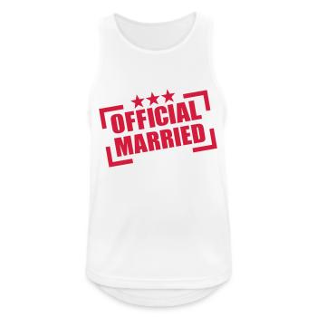 Official Married - Men's Breathable Tank Top - white - Front - Nick (188cm)